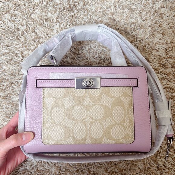 Coach Mini Lane Top Handle In Signature Canvas - Picture 3 of 7